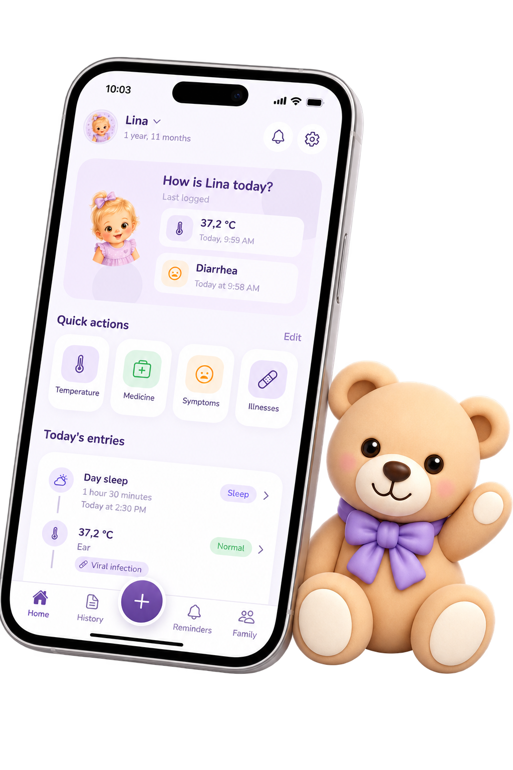 Miabeli app dashboard