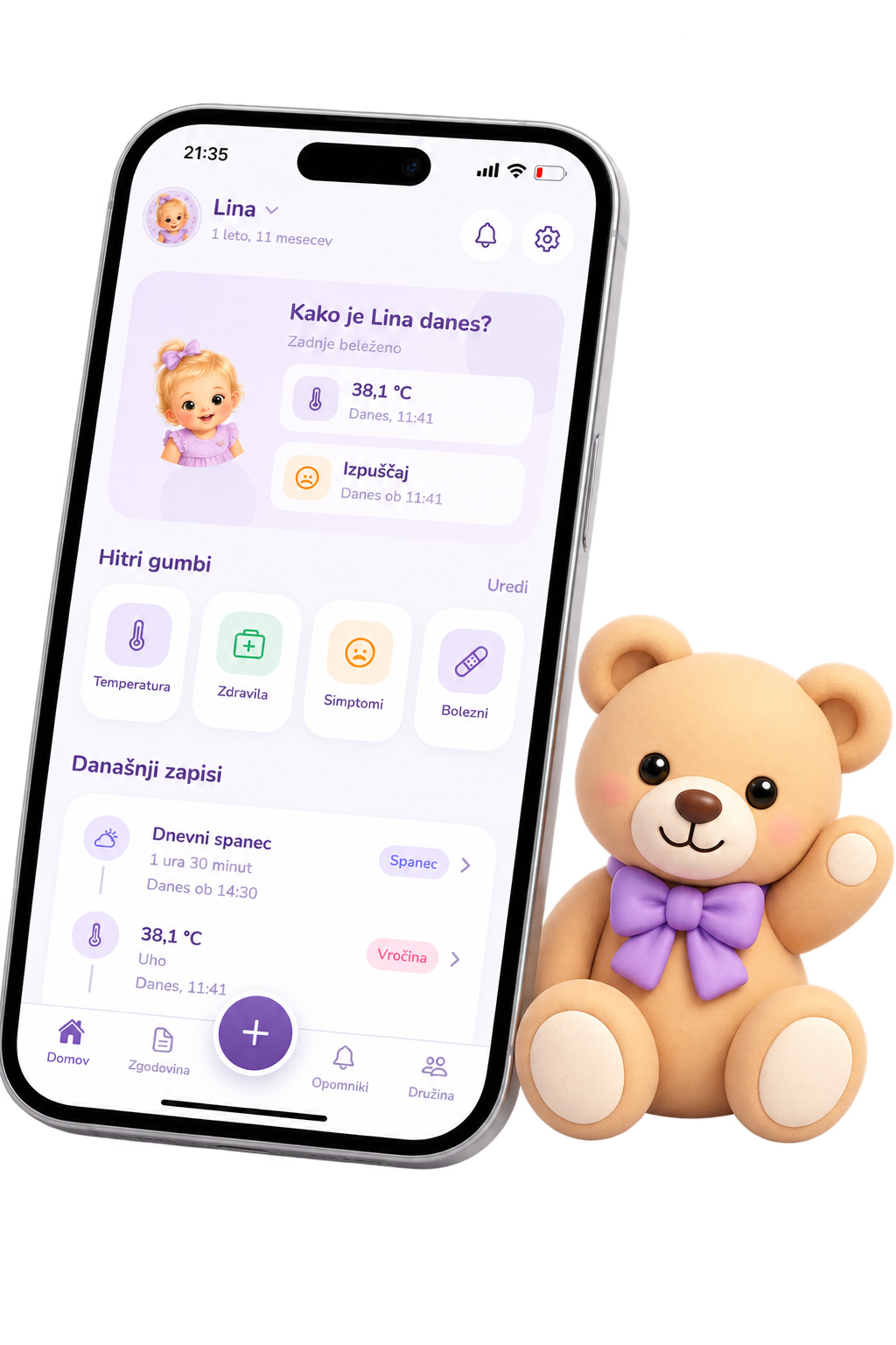 Nadzorna plošča aplikacije Malčkov Kartonček